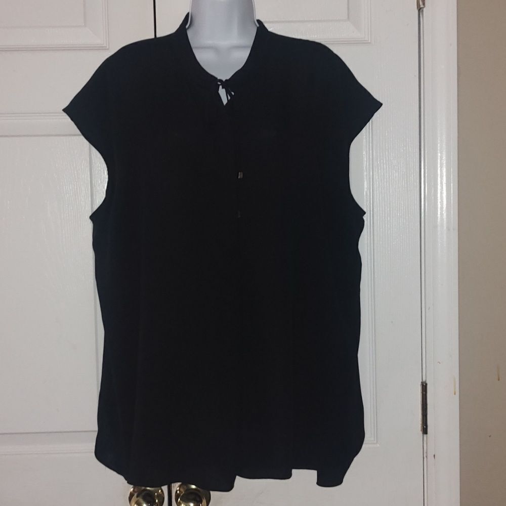 The Dress Barn sleeveless black casual office blouse Sz 2X